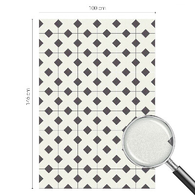 Frosted glass film stained glass effect Black and white diamonds