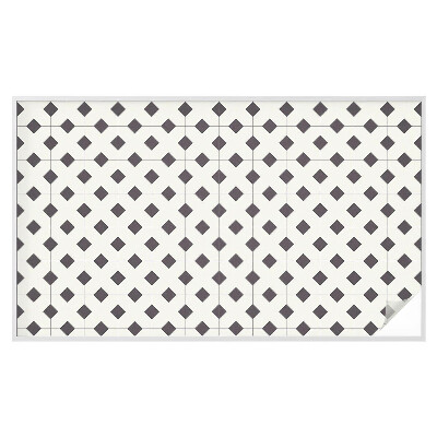 Frosted glass film stained glass effect Black and white diamonds