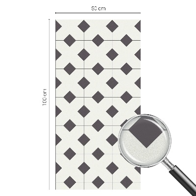 Frosted glass film stained glass effect Black and white diamonds