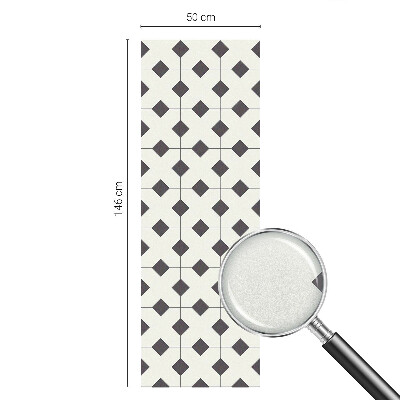 Frosted glass film stained glass effect Black and white diamonds