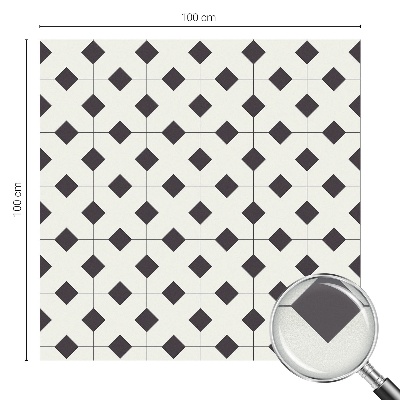 Frosted glass film stained glass effect Black and white diamonds