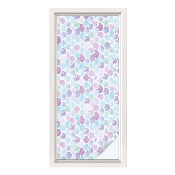 Opaque window film stained glass style Pastel dots