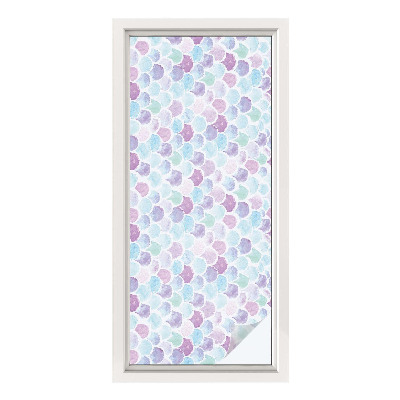 Opaque window film stained glass style Pastel dots