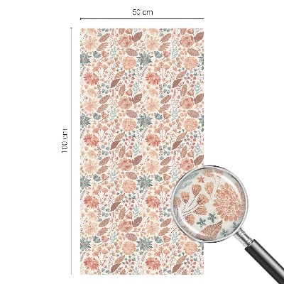 Colored window film stained glass Floral arrangement