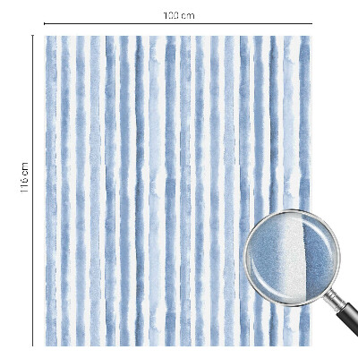 Opaque window film stained glass style Blue stripes