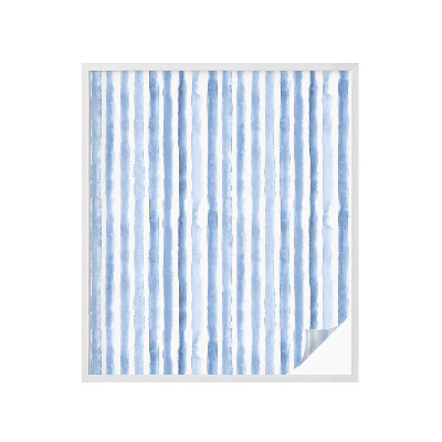 Opaque window film stained glass style Blue stripes
