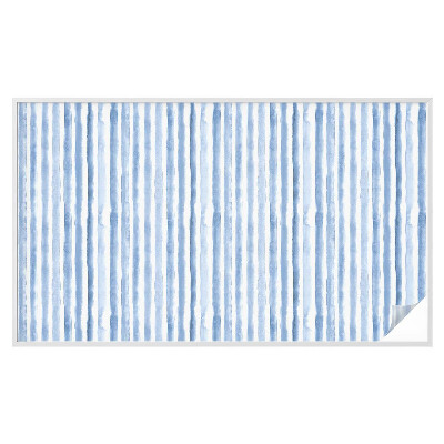 Opaque window film stained glass style Blue stripes