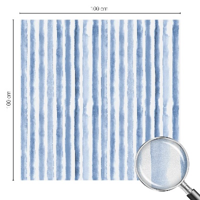 Opaque window film stained glass style Blue stripes