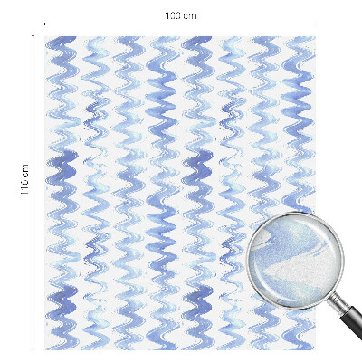 Frosted glass film stained glass effect Blue waves