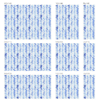 Frosted glass film stained glass effect Blue waves