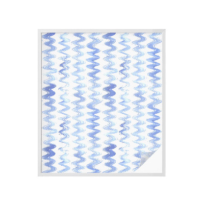 Frosted glass film stained glass effect Blue waves