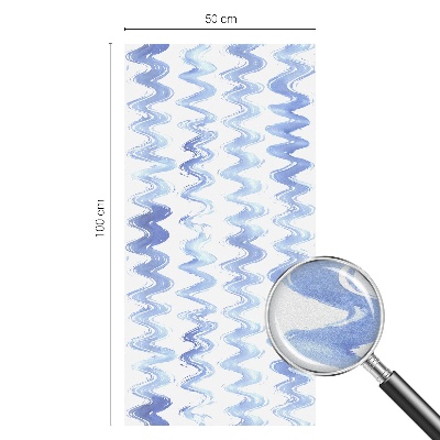 Frosted glass film stained glass effect Blue waves