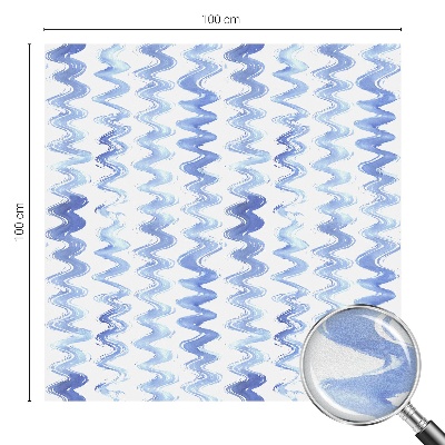 Frosted glass film stained glass effect Blue waves