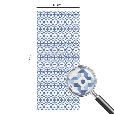 Opaque window film stained glass style Blue mosaic