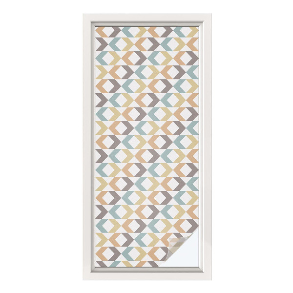 Colored window film stained glass Geometric rhombuses