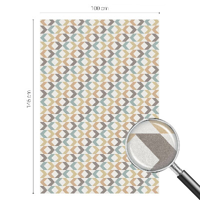 Colored window film stained glass Geometric rhombuses