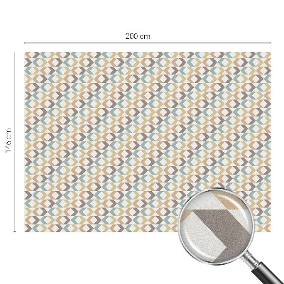 Colored window film stained glass Geometric rhombuses