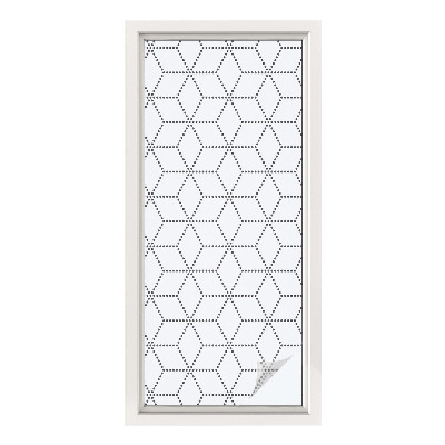 Frosted glass film stained glass effect Dotted rhombuses