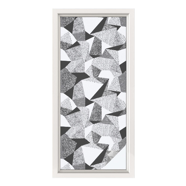 Opaque window film stained glass style Geometric figures