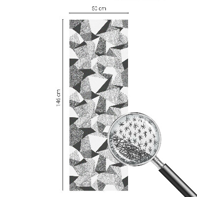 Opaque window film stained glass style Geometric figures