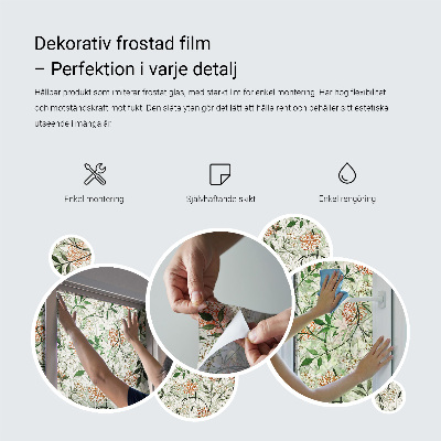 Privacy window film Delicate leaves