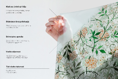 Privacy window film Delicate leaves