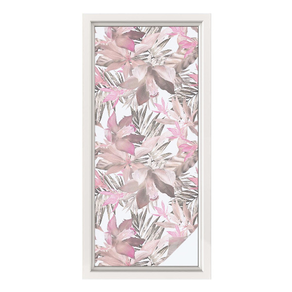 Patterned window film Pastel flowers