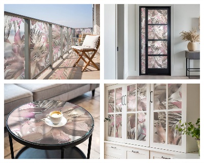 Patterned window film Pastel flowers