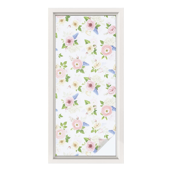 Colored window film stained glass Floral pattern