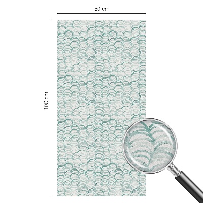 Opaque window film stained glass style Green wave