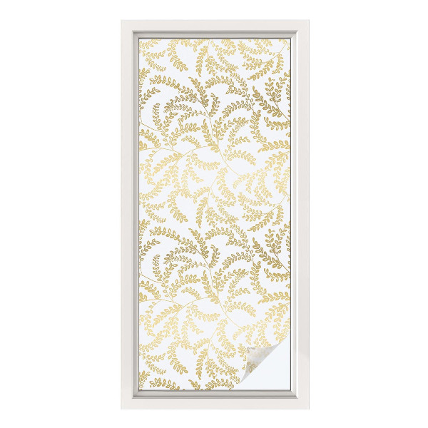 Opaque window film stained glass style Plant pattern