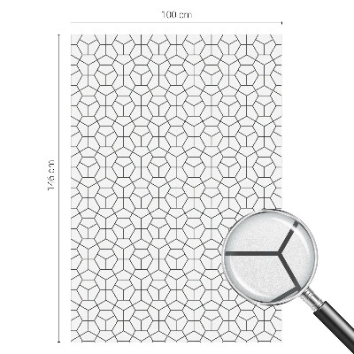 Colored window film stained glass Geometric cubes