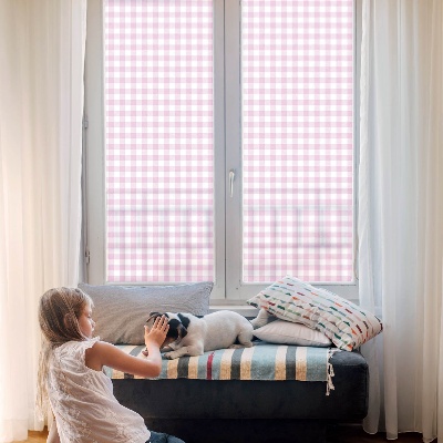 Patterned window film Pastel check