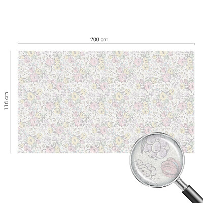 Opaque window film stained glass style Floral pattern