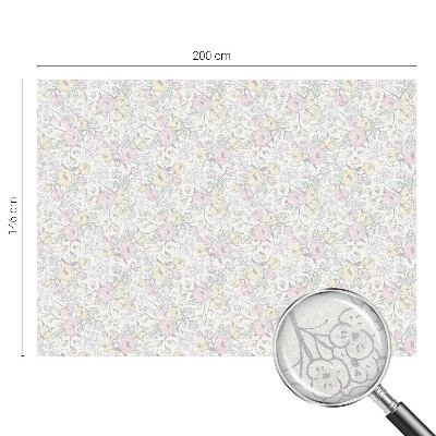 Opaque window film stained glass style Floral pattern