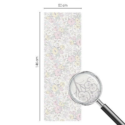 Opaque window film stained glass style Floral pattern