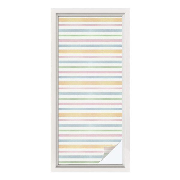 Patterned window film Pastel stripes