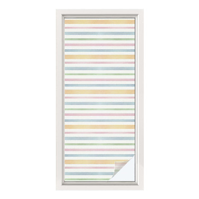 Patterned window film Pastel stripes