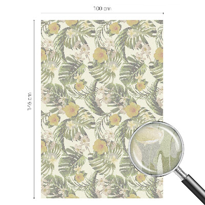 Frosted glass film stained glass effect Tropical theme