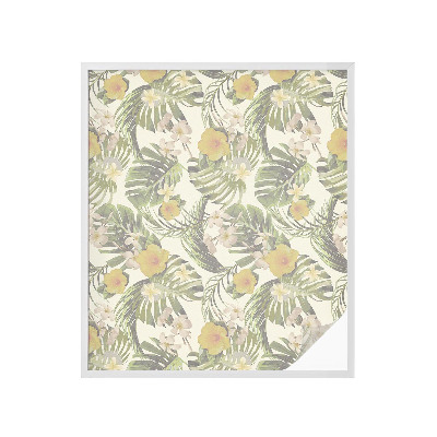 Frosted glass film stained glass effect Tropical theme