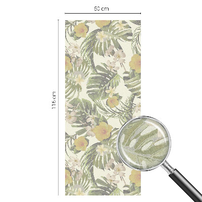 Frosted glass film stained glass effect Tropical theme