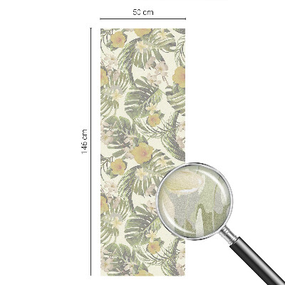 Frosted glass film stained glass effect Tropical theme