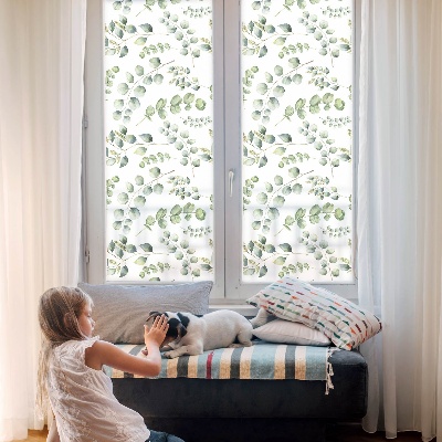 Patterned window film Botanical leaves