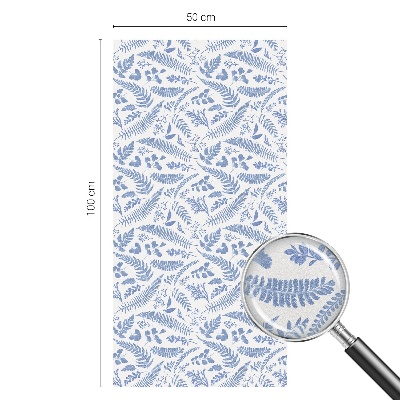 Opaque window film stained glass style Fern leaves