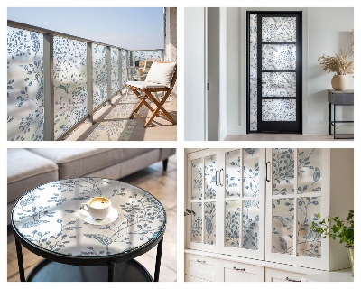 Privacy window film Plant motif