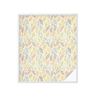 Opaque window film stained glass style Rainbow feathers