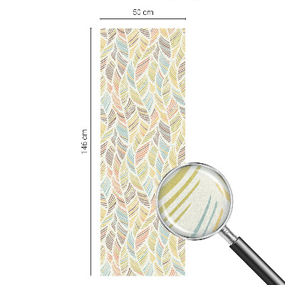 Opaque window film stained glass style Rainbow feathers