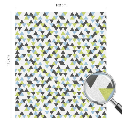 Frosted glass film stained glass effect Geometric triangles