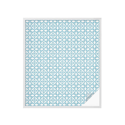 Patterned window film Blue ornaments