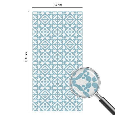 Patterned window film Blue ornaments